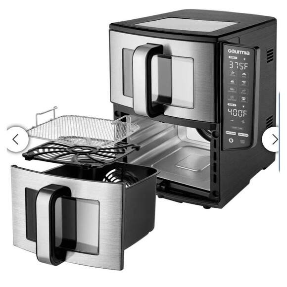 Gourmia 11-QT. Dual Basket Air Fryer with Smart Finish & 4-Layer Cooking NEW - Picture 4 of 12